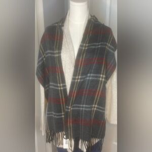 Steve Madden Charcoal Plaid Scarf